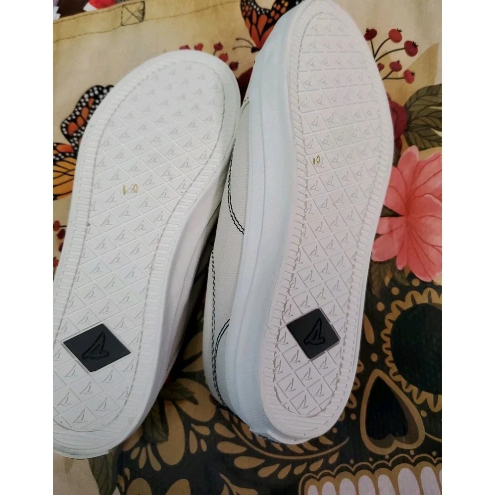 Sperry Crest Vibe Womens‎ Off White Sneakers Casual Shoes Size 6 Wide STS89589
